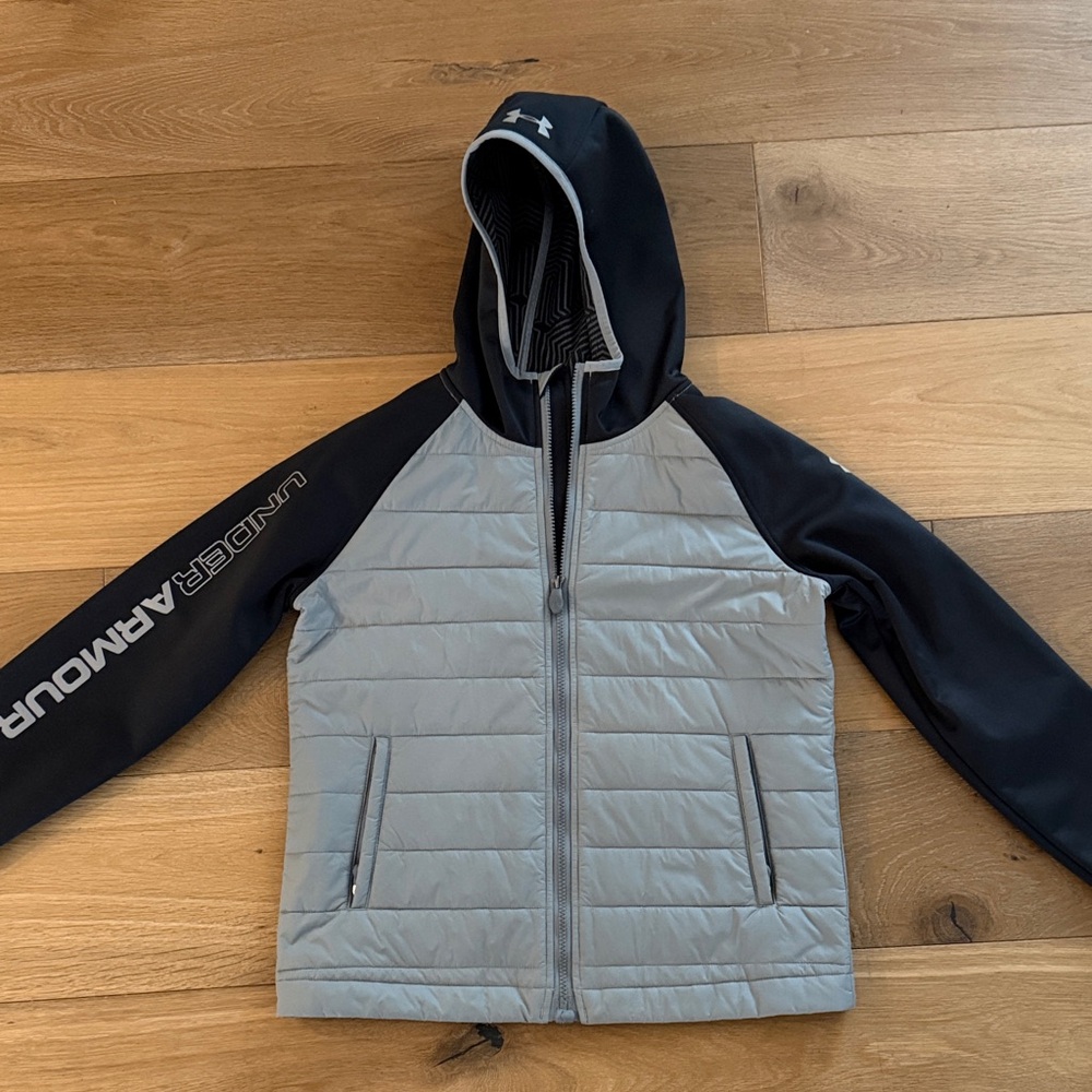 Under Armour Kids Two-Tone Hoodie - Gray and Black